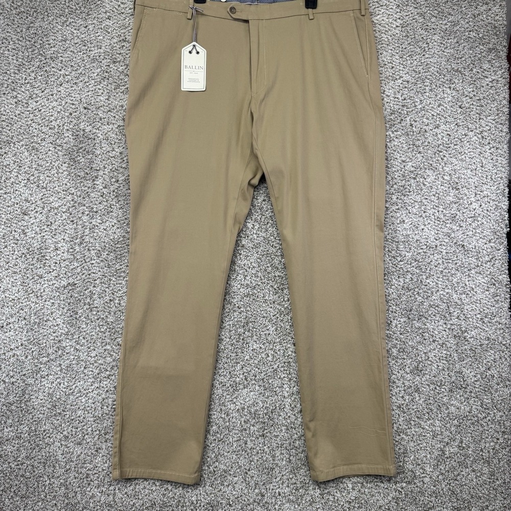 NEW Ballin Atwater Pants Men's Size 44x34 Cotton 5 Pocket 317 Khaki Beige Modern